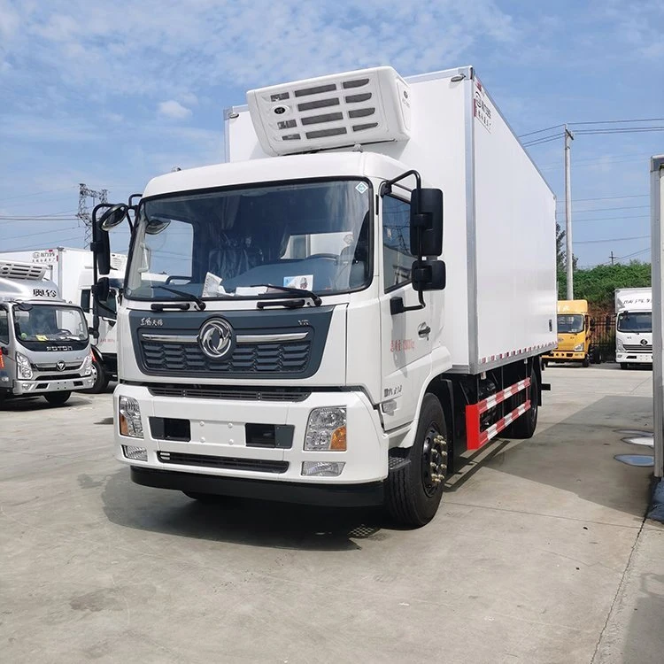 4x2 Dongfeng 10-15tons Refrigerated Cooling Freezer Box Truck Food Transport Refrigerator Van Truck For Sale