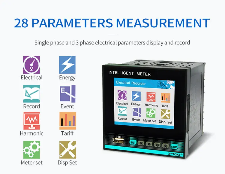 Good Price Of Analog Energy Meter Power Factor Meter Smart Meter Power With RS485 Communication