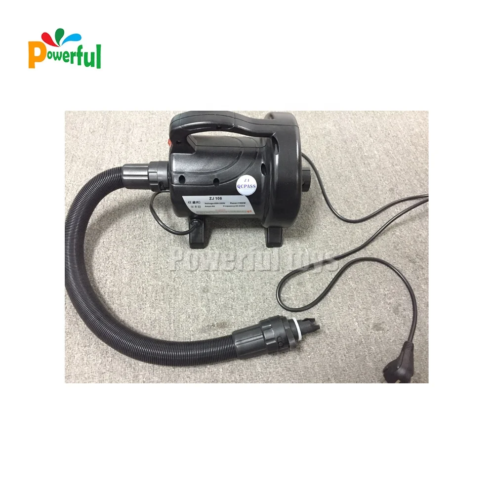 Electric air pump, small air blower for inflatables with different plug
