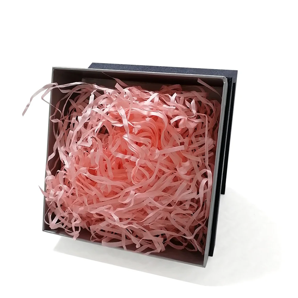 Recycled bulk baled pink zigzag decorative gift box kraft crinkle tissue packing shredded paper for packaging