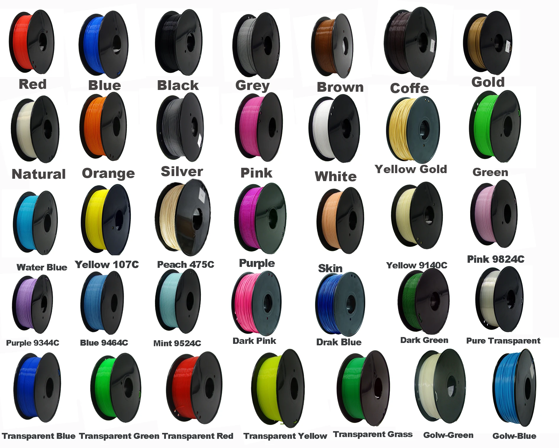 PINRUI High Quality 1kg 3d Pla Filament Pla Filament 1.75 Pla 1.75 Filament