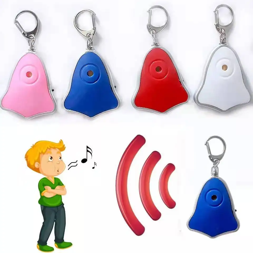 Peaceful Keychain Object Finder Led Lighting Smart Anti Lost Locator Whistle Alarm Keychain Key Finder Keyfinder