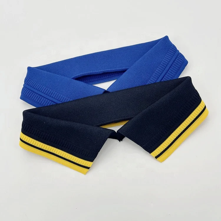 Source Factory High Quality Eco-friendly Jacquard Rib Collar, rib knit folded jacket collar