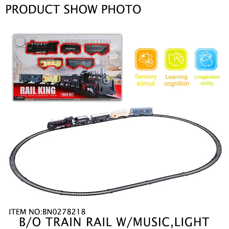 Music Light Christmas Railway Train Toy Electric Classical Toy Train Set Kids Slot Toys