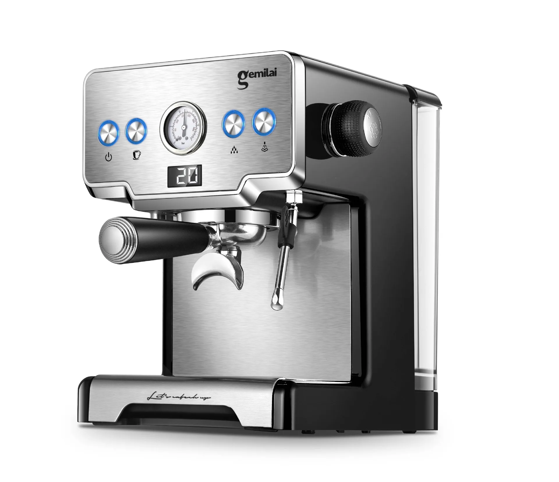 Home coffee machine, Italian semi-automatic pump type can be kept warm, heated and temperature controlled