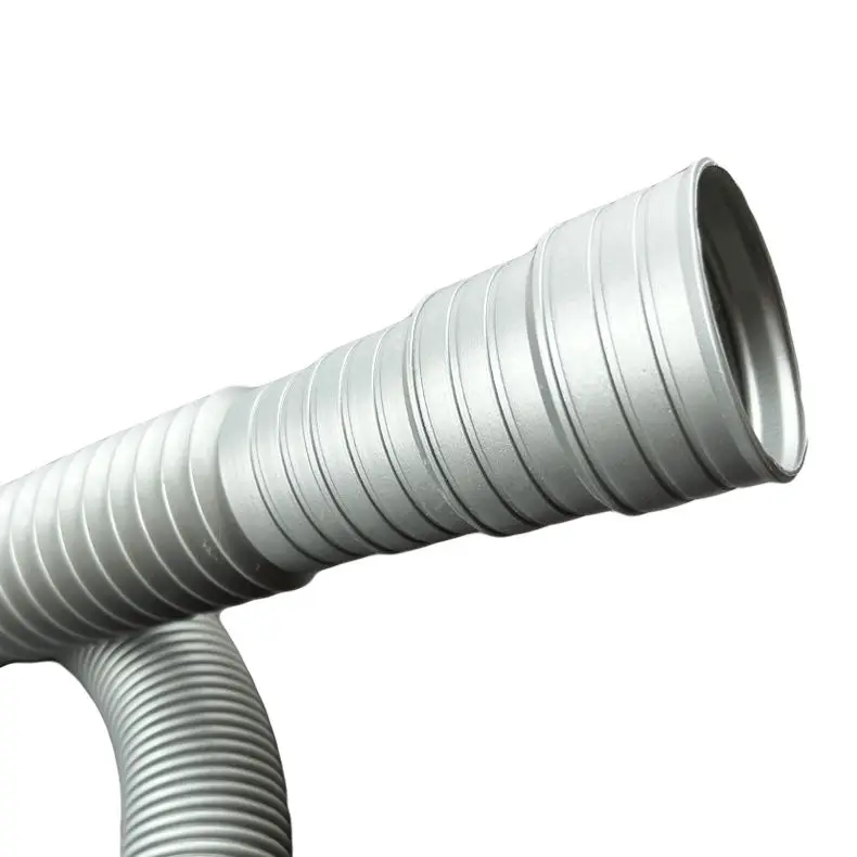 High Resistance Flexible Plastic Black White Corrugated Flexible Drain Pipe 3 Inch PVC Suction Water Hose For Washing Machine