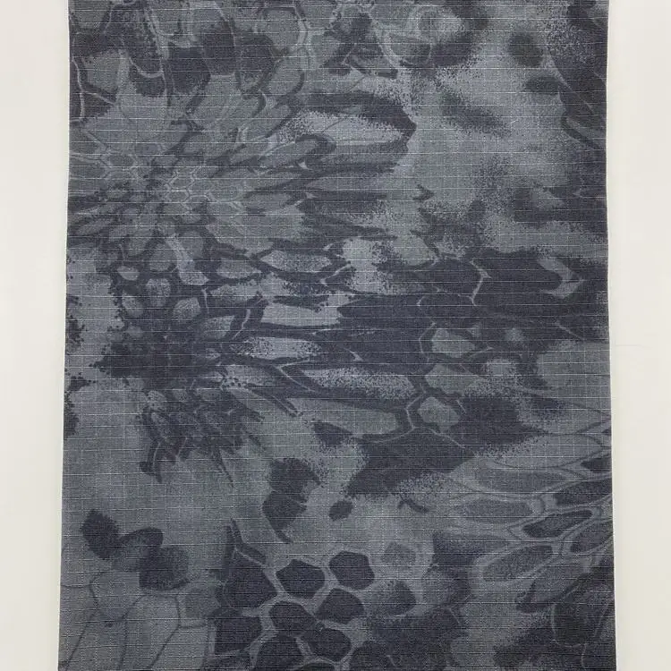China factories dark color polyester cotton personalized camouflage printing 0.7cm*0.7cm greta fabric for bag/ uniform