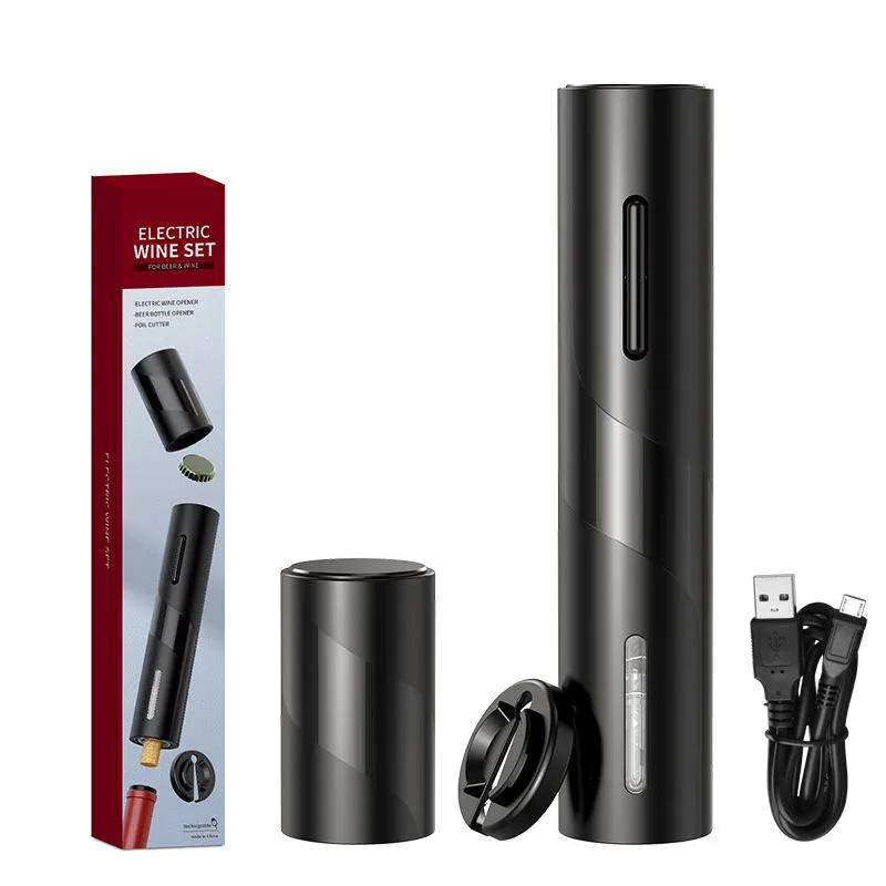 NEW Coming Push Down Plastic Automatic Beer Bottle Opener Red Wine Electric Bulk Bottle Opener  Gift Set