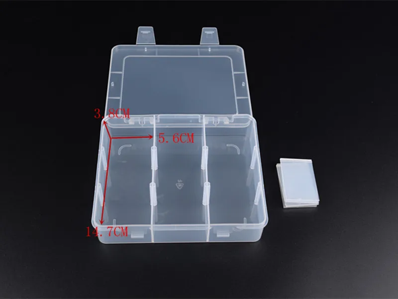 9 Grids Clear Organizer Box Big Plastic Storage Container with Adjustable Dividers for Beads Art DIY Crafts Jewelry Fishing