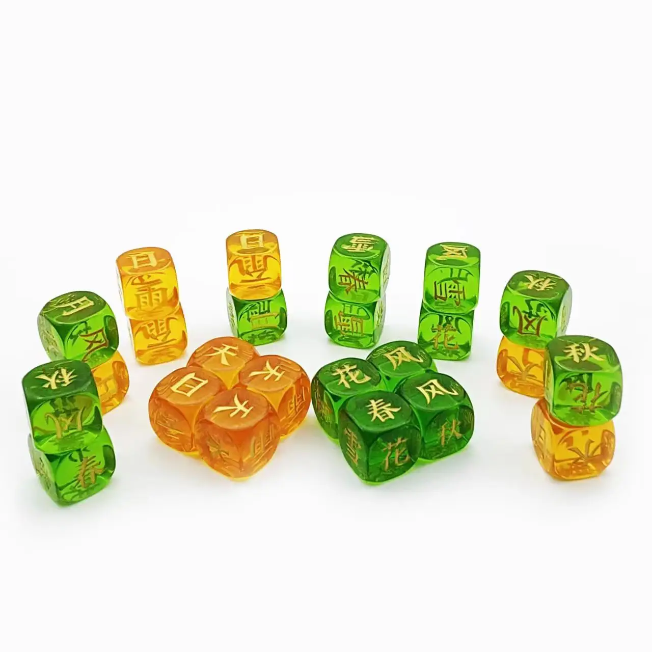 Wholesale resin transparent dice logo custom micro-standard crystal chess pieces