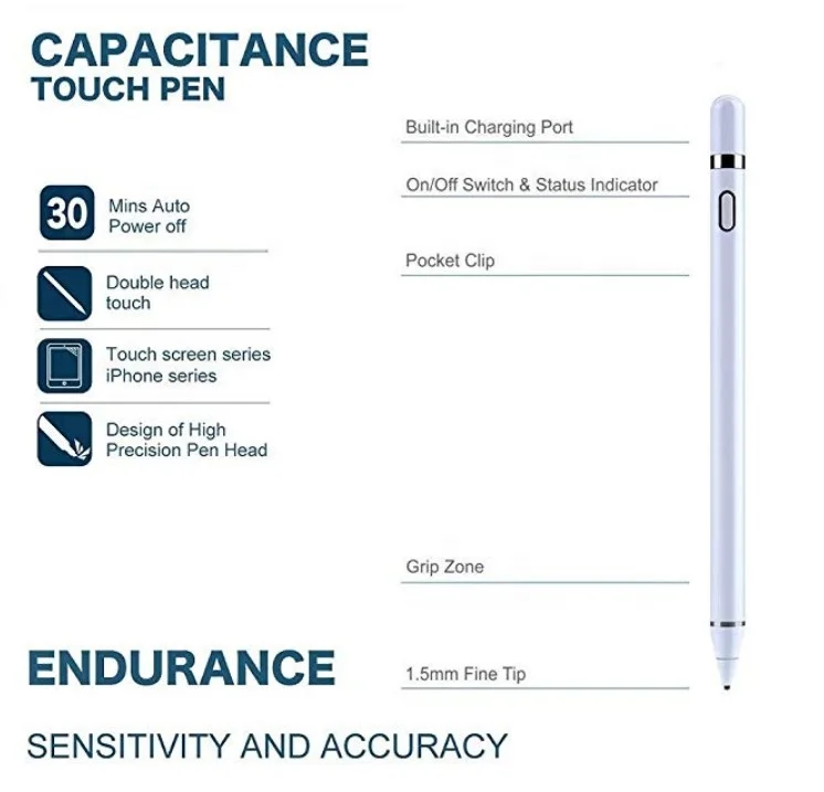 Active Adonit lapicero para celular for iPad iPhone Samsung Phone &Tablets, for stylus pen 10th gen