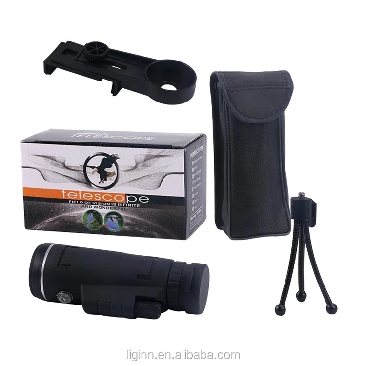 Source factory High Power Monocular Telescope 40x60 High-Powered HD Focus Mobile Phone Monocular