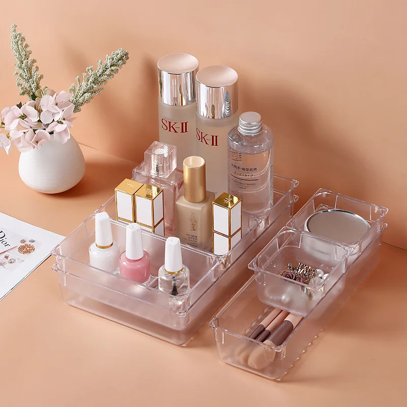 Лидер продаж, пластиковый прозрачный лоток для хранения, многофункциональный ящик для хранения, составной ящик, органайзер, корзина