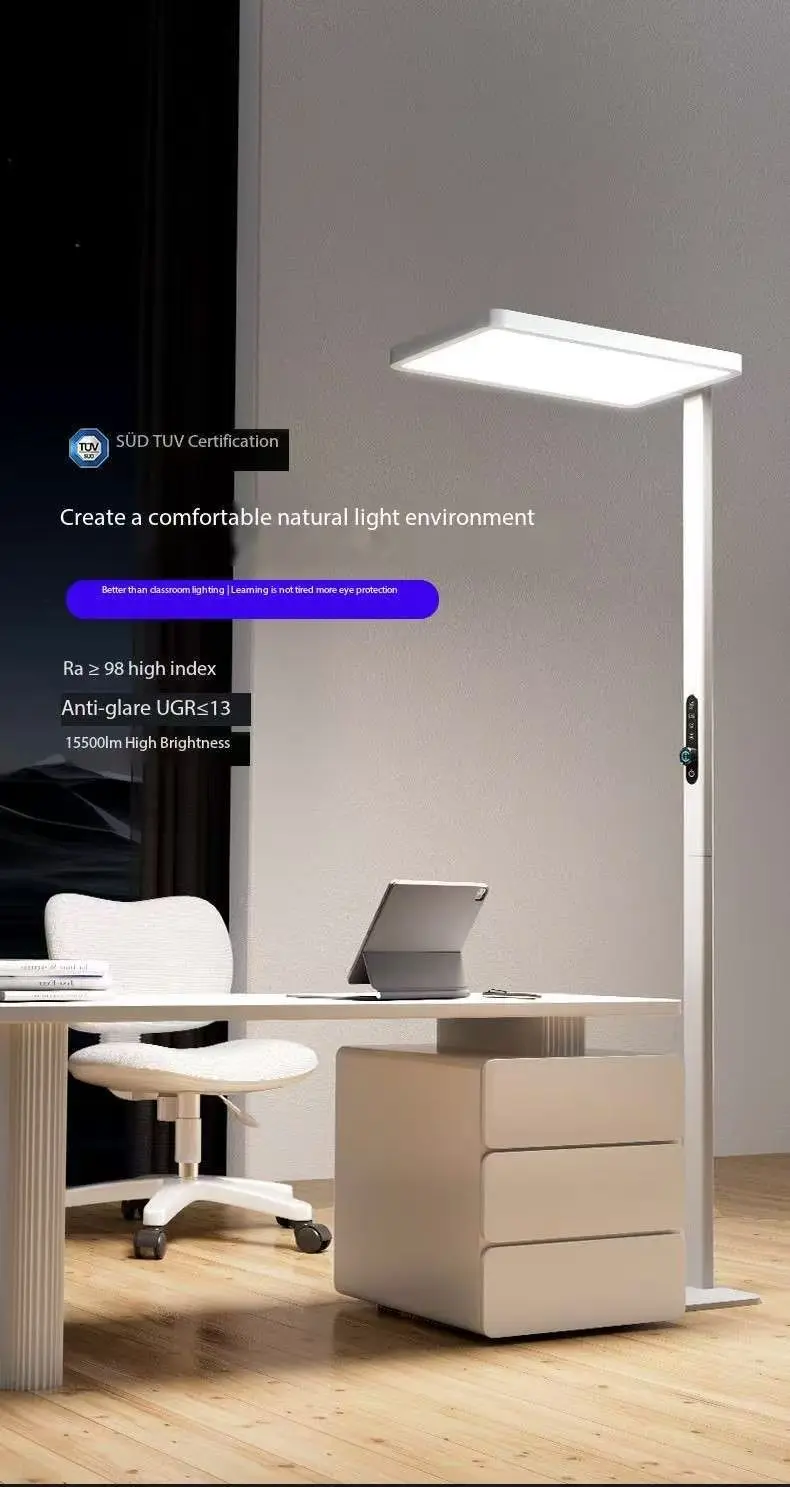 Customized Large Size LED Floor Lamps Light Head 10%-100% Stepless Dimming Contemporary Design Eye Protection Large Floor Lights