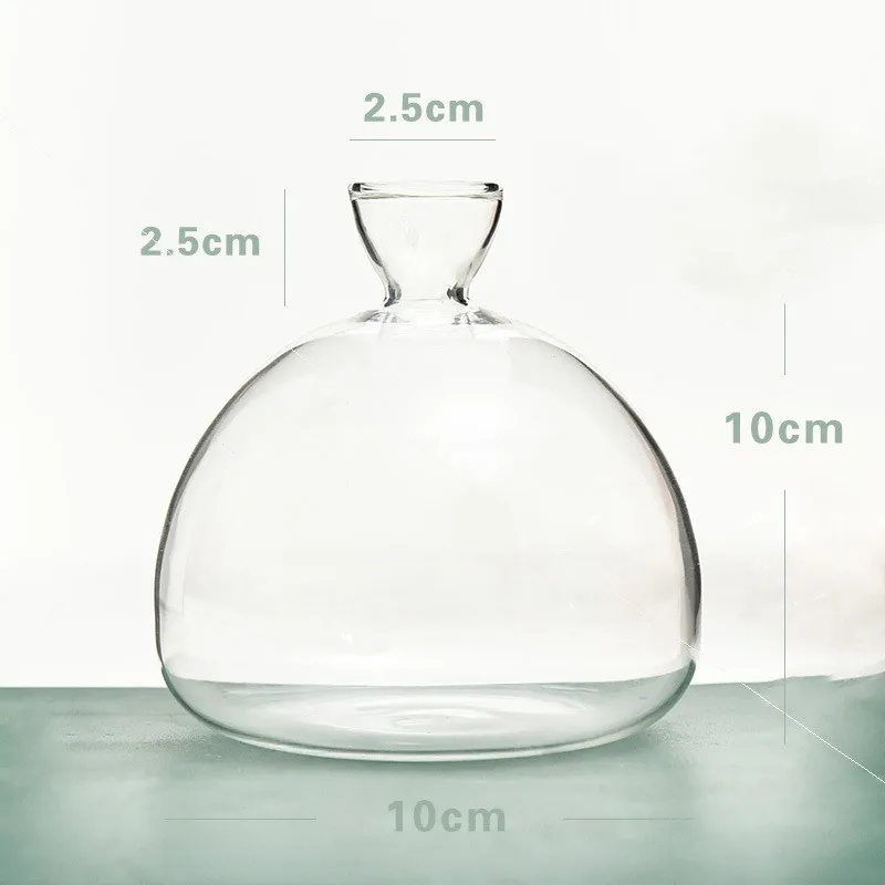 Wholesale Modern Hydroponic Decorative Mini Glass vase Mluti Size Tabletop Glass Flower Vases