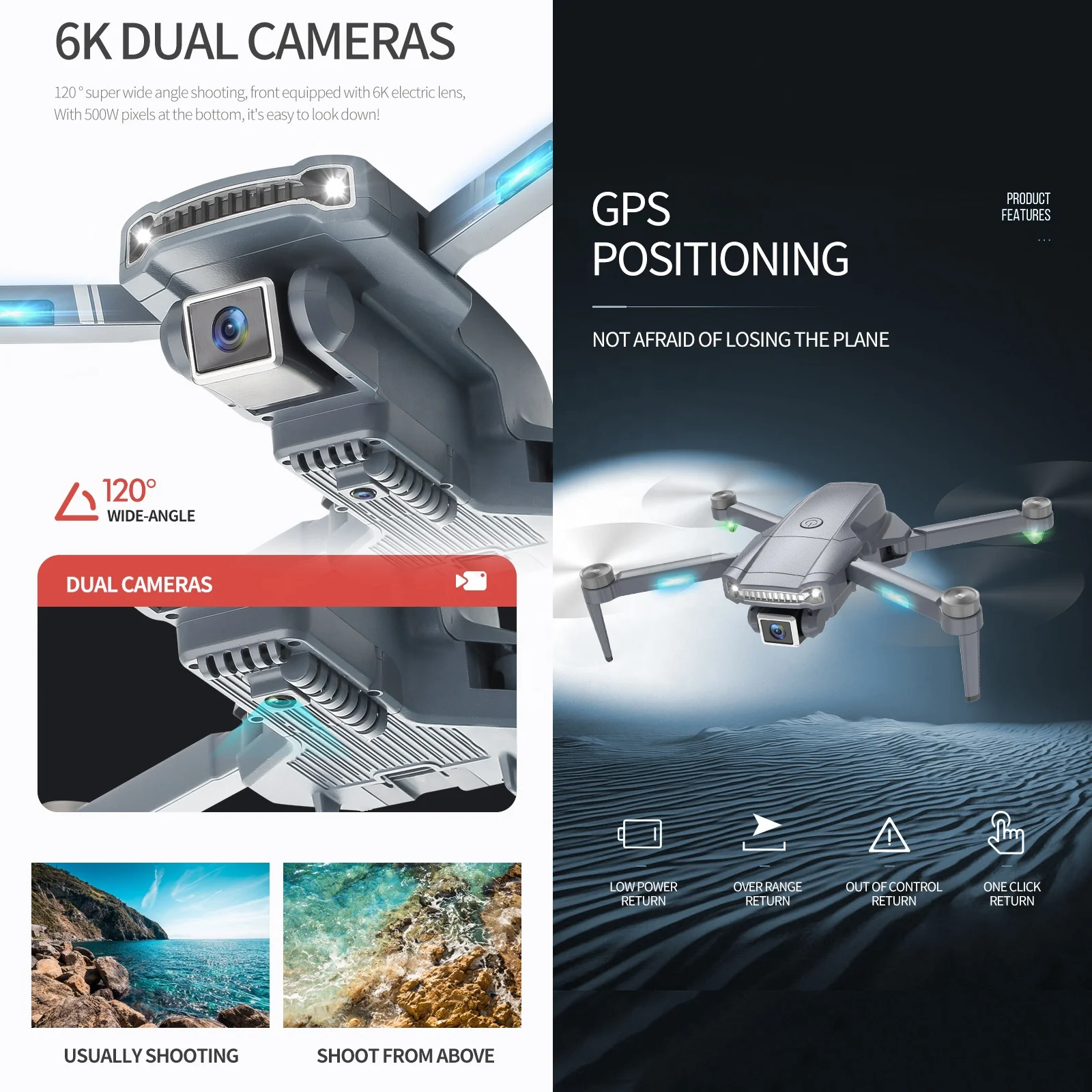  2021 Новые 5 шт/упаковка G Wi-Fi GPS и 4K HD Дрон с бесщеточным двигателем FPV полета для 20 мин корде расстояние Квадрокоптер дистанционным управлением ex5 SG108
