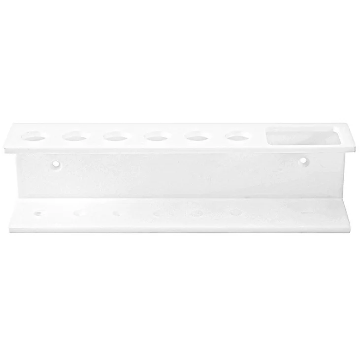 Clear Acrylic Wall Mounted 6 Slot Dry Erase Marker and Eraser Organizer Holder Rack