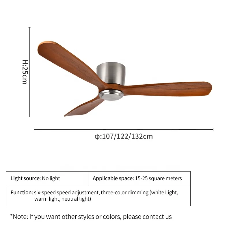 LED Ceiling Fans With Remote Modern Ceiling Indoor Fan Decorative Smart Remote Control  Wooden Ceiling Fans With Light