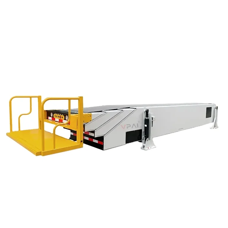 Hydraulic lifting 14 m mobile telescopic belt conveyor with 3 stages for Canada Courier Center truck loading unloading