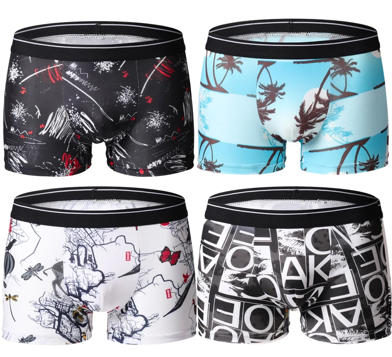
Drop Shipping new arrival low MOQ ice silk polyester briefs Cool and breathable male Underwear 
