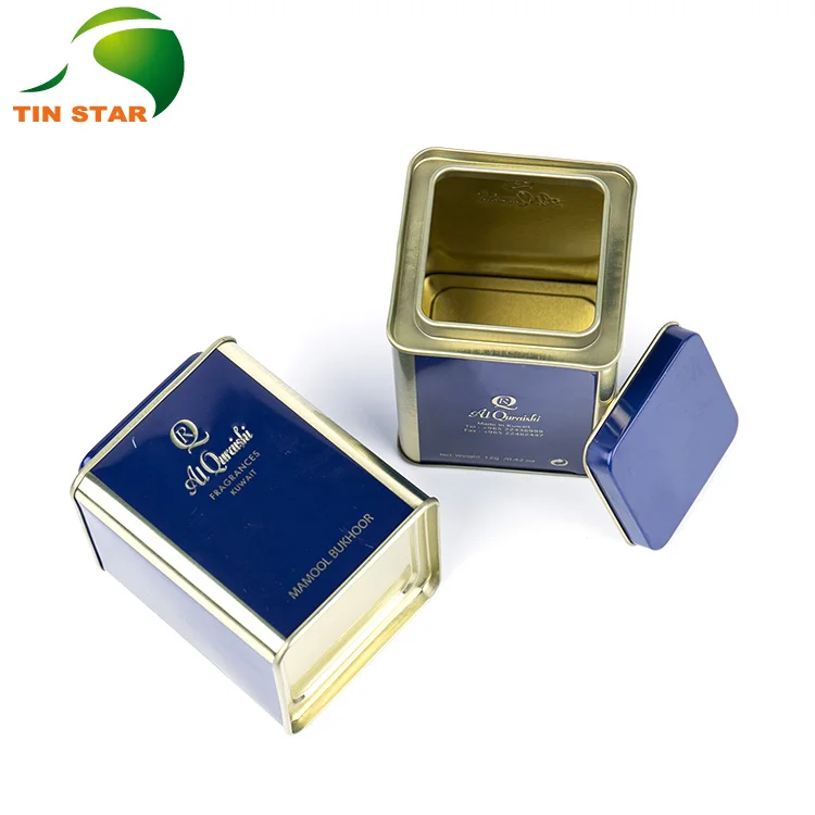 Wholesale square tea tin packaging luxury tin canisters for tea