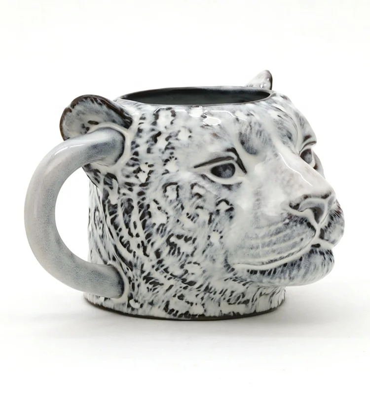 New product 2021 wholesale 3d animal decoration ceramic coffee 3D mug cup