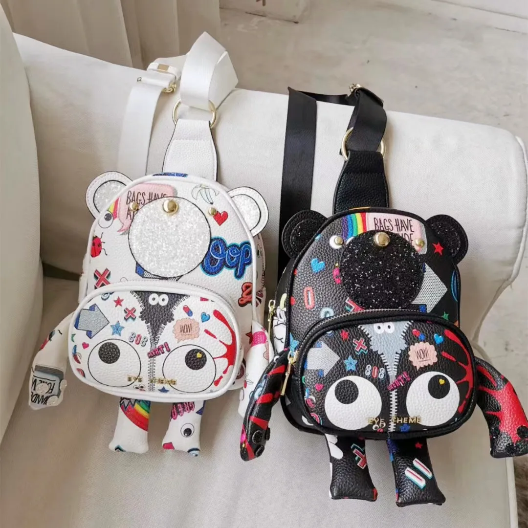 Unique Design In High Quality Korean Style Handbags Travel Eye Print Shoulder Bag Ladies for Women Graffiti Bag
