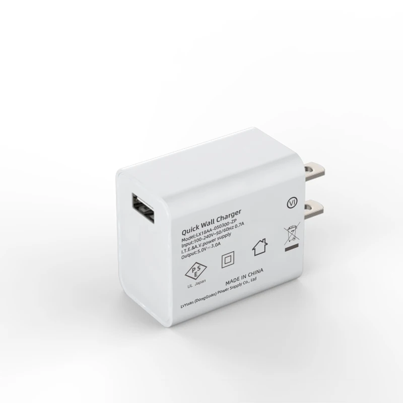 5v 3a usb wall charger adapter 5 volt 3 amp with Japan plug PSE approved for plant lights led lamp