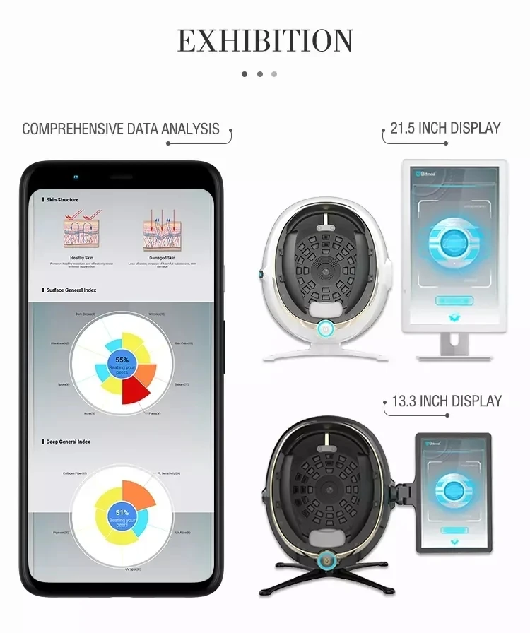 Moji 3D AI Skin Analysis Machine Facial Scanner Skin Analyzers Machine for Salon Spa