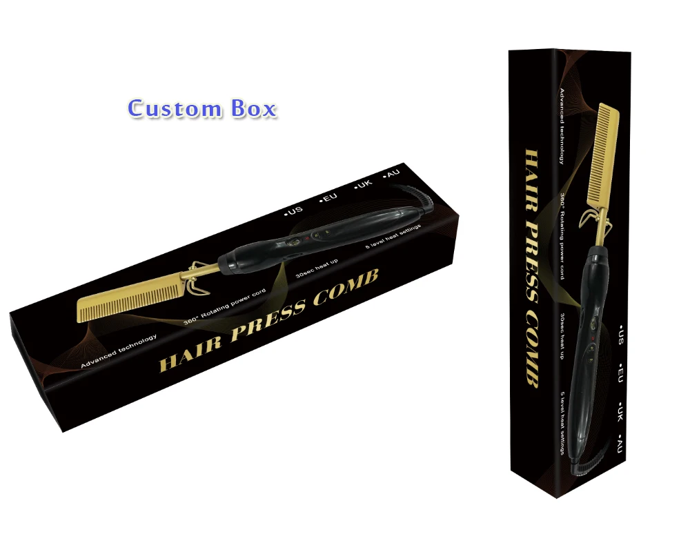 Amazon Hot Sale Bling Crystal Diamond Custom Professional Electric Hot Comb Hair Straightener Hair Styling Tools Hot Comb