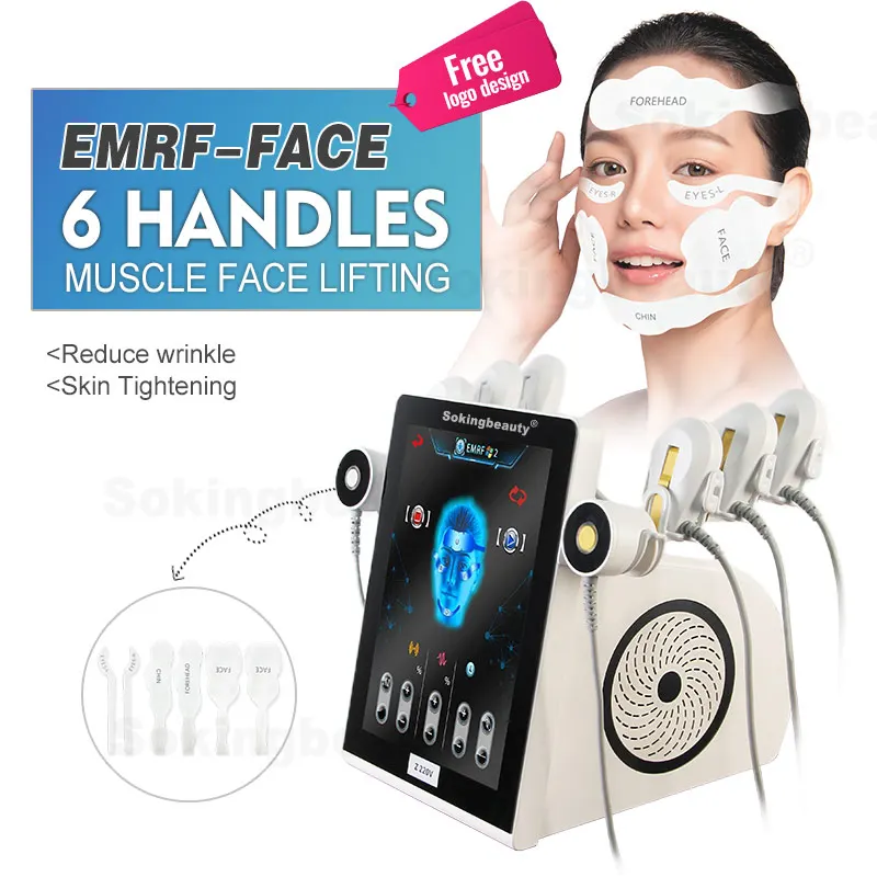Radio Frequency Facial Electromagnetic Stimulation Face Lifting Non-Invasive Facial Anti-Aging machine