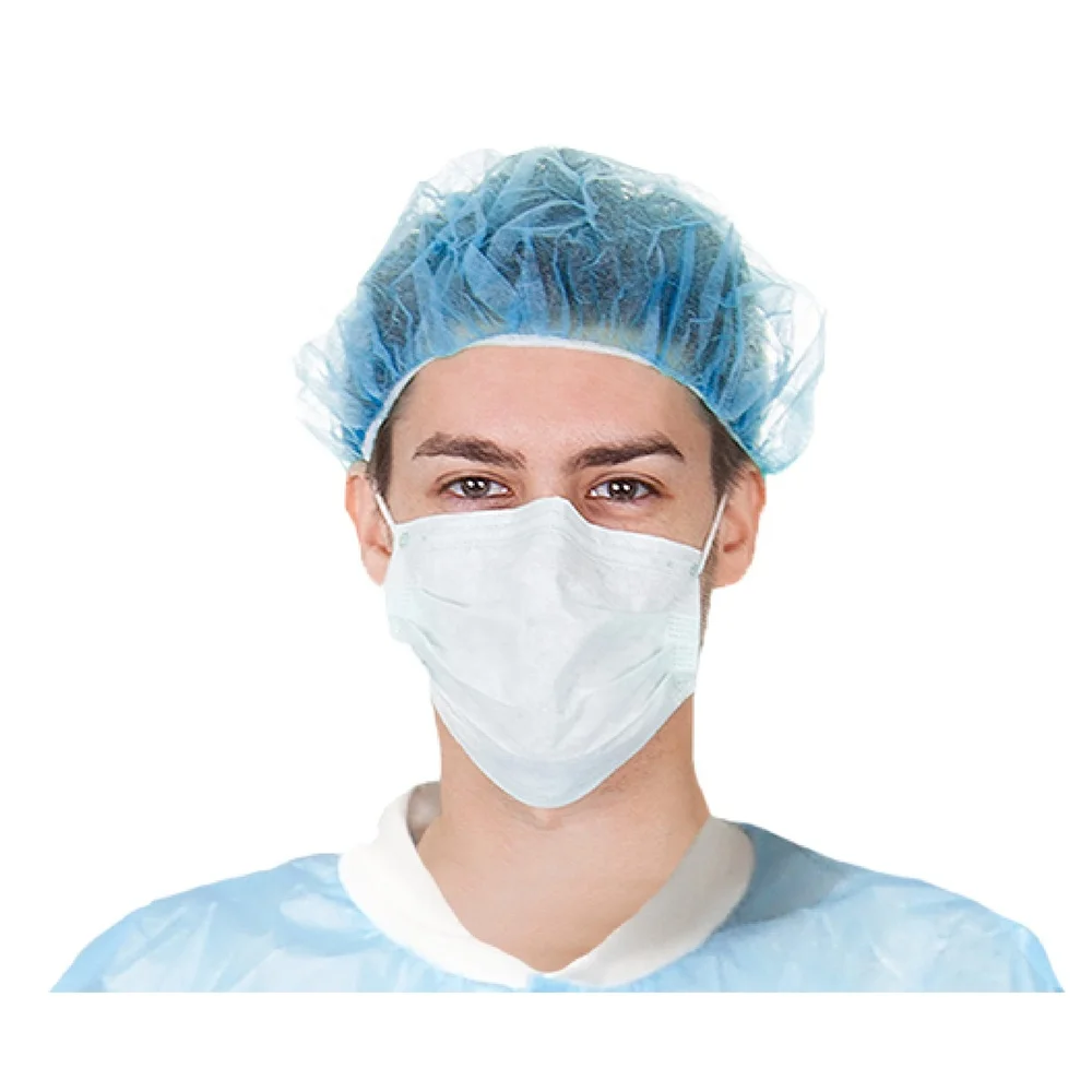 Cleanroom bouffant cap Food Service PP Nonwoven Blue Green Disposable mob cap round cap