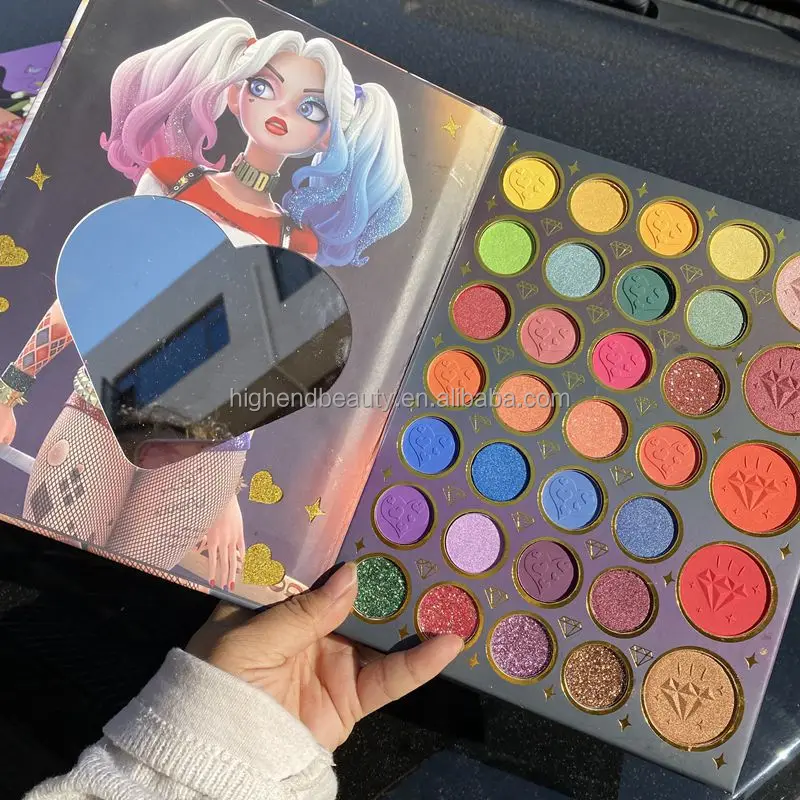 Sexy Girl Eye Shadow Palette with Highlight Blush Contour Large Plate Vegan Makeup Combo Eyeshadow Palette OEM No Logo Cartoon