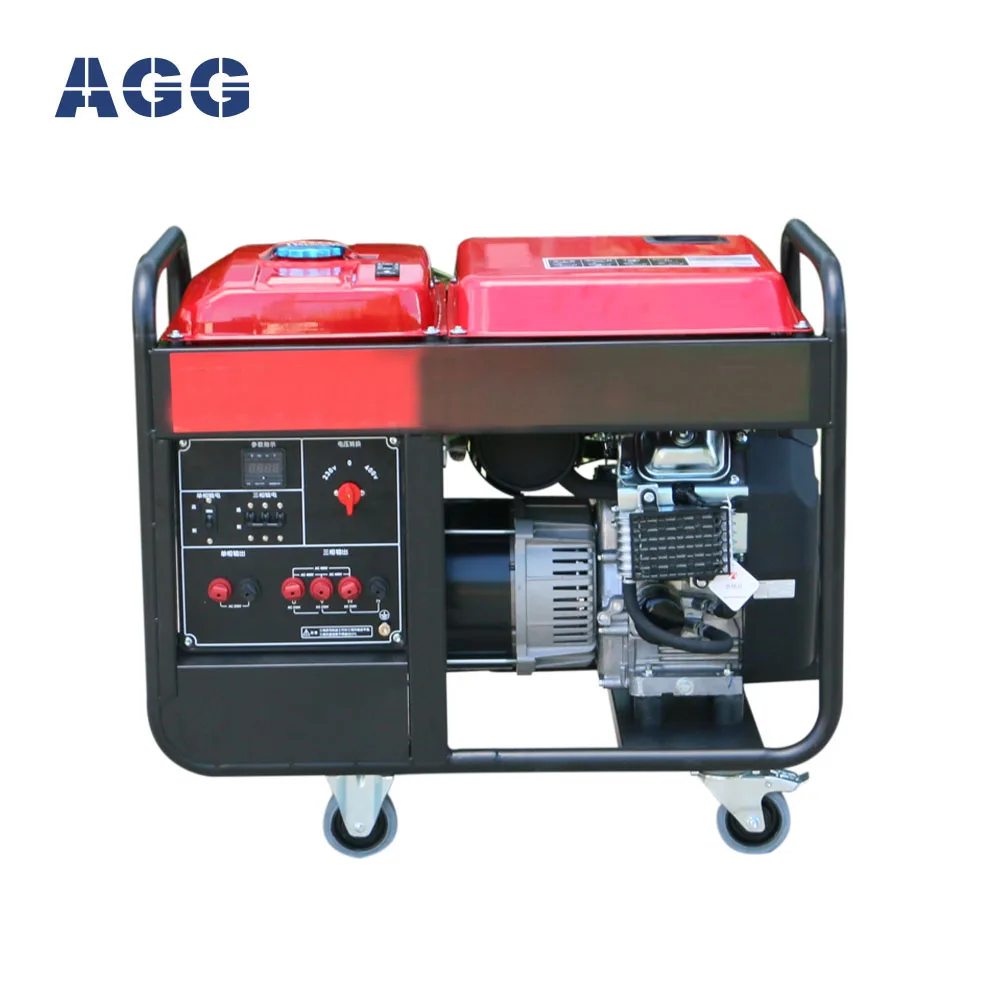 AGG 3phase 60hz 220v Portable Home Used 12kw Diesel Generator With Engine