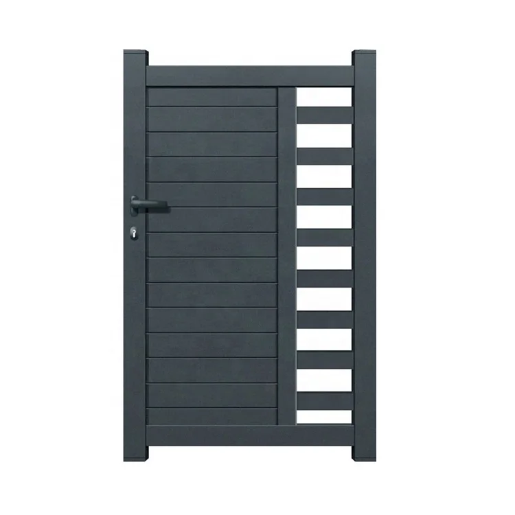 Aluminum Dark Color Pedestrian Gate for Villa Privacy Fence Gate Small Private Gate Yard Gates