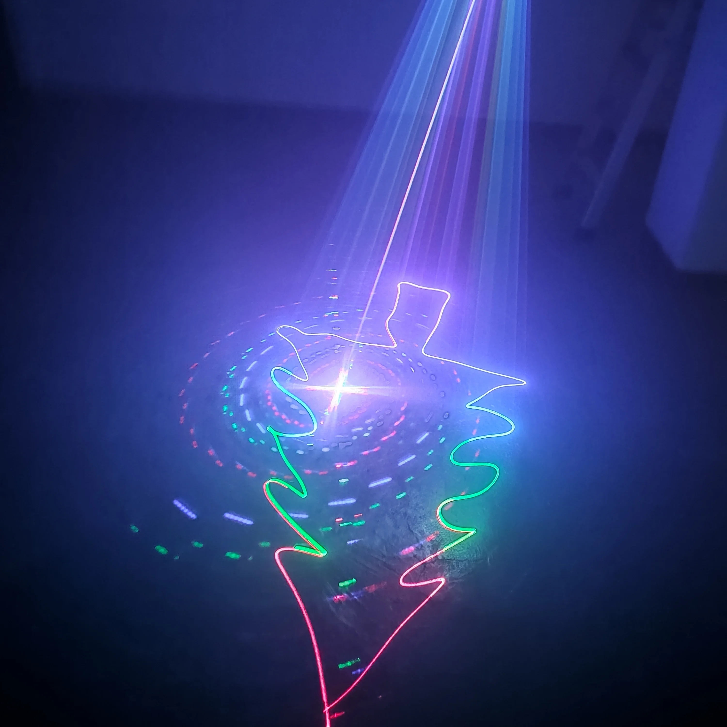 Прямо с завода оптовая продажа DMX512 лазер 2 в 1 активированный звуком дистанционным управлением DJ Лазерное освещение для диско-вечеринок