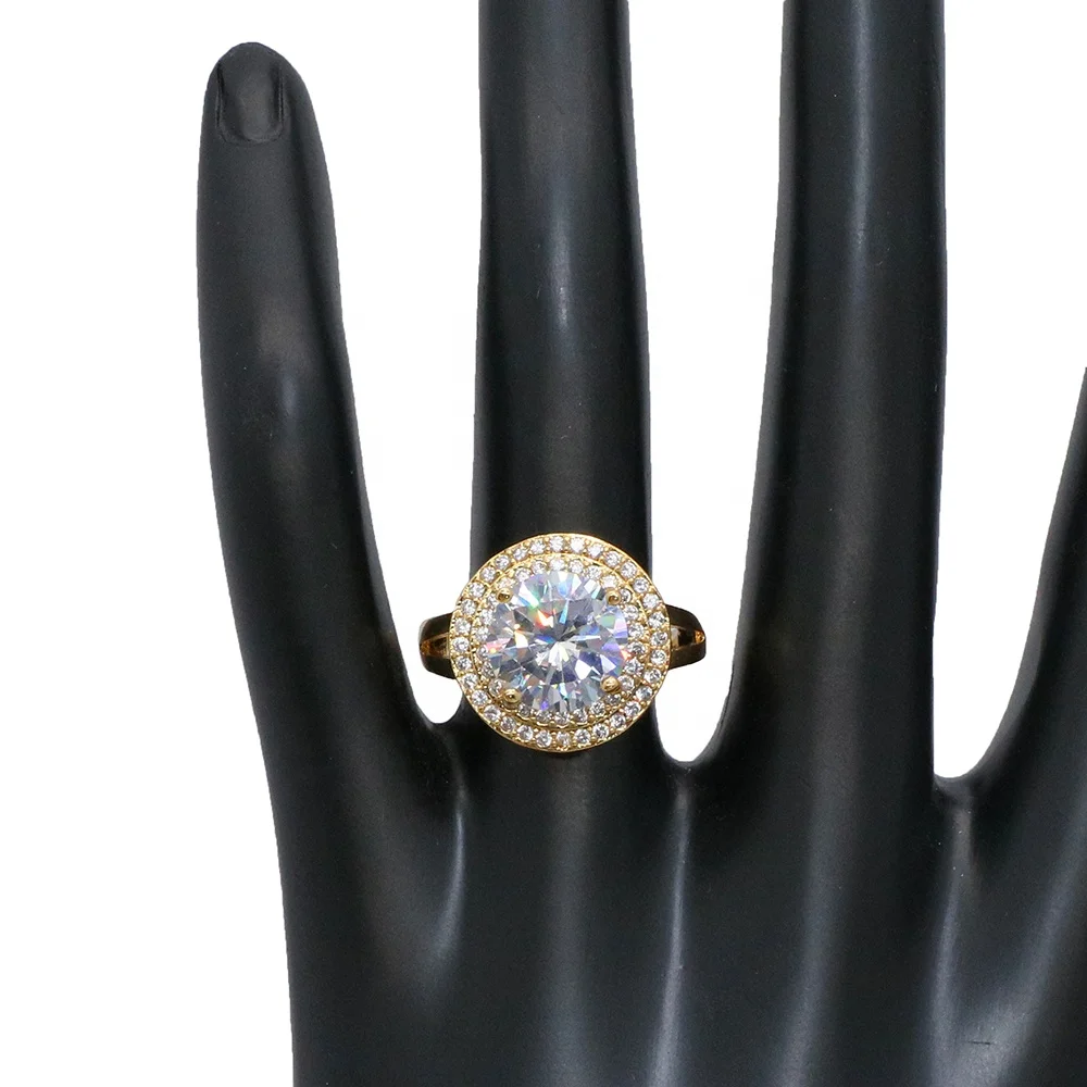 2020 New Design Fashion 24k Gold Plated AAA Zircon White Crystal  Evening Dress Wedding accessories Bridal jewelry Sets