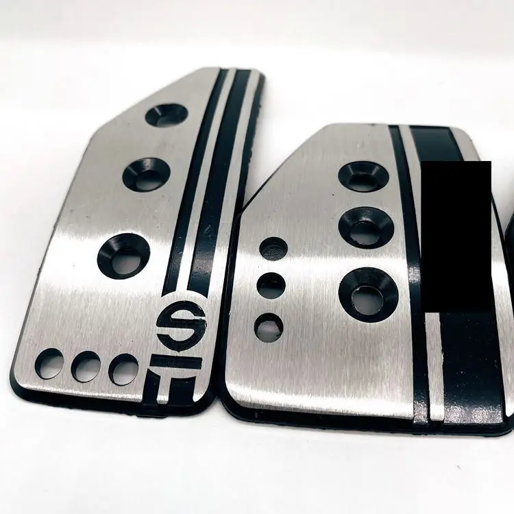 Car Accelerator Pedal Modified Universal Clutch Aluminum Alloy Brake Pedal Plate Mat Pedals Automatic Manual