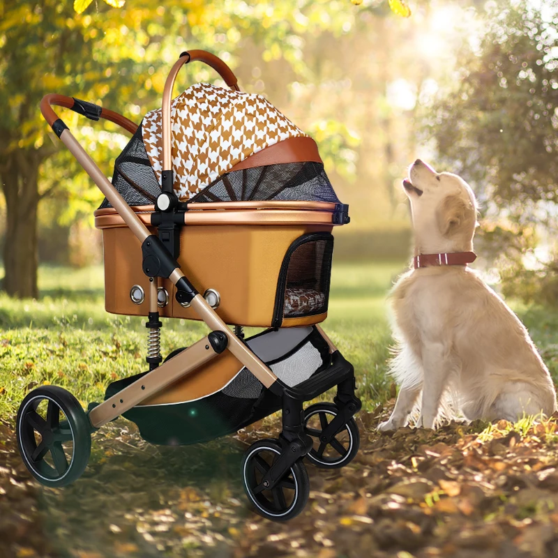 fashionable portable aluminum wholesale pet stroller for dogs party