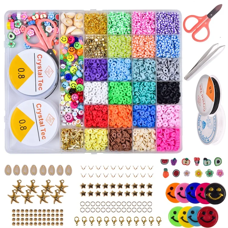 DIY Colorful Polymer Clay Beads Soft Pottery Choker beads Handmade Jewelry