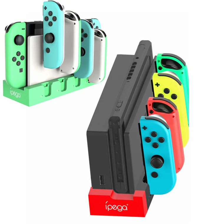New Charger base for Nintendo Switch Joycon 4 Port Joycons Controller Gamepad Charging Dock Station Switch Holder Charger Stand
