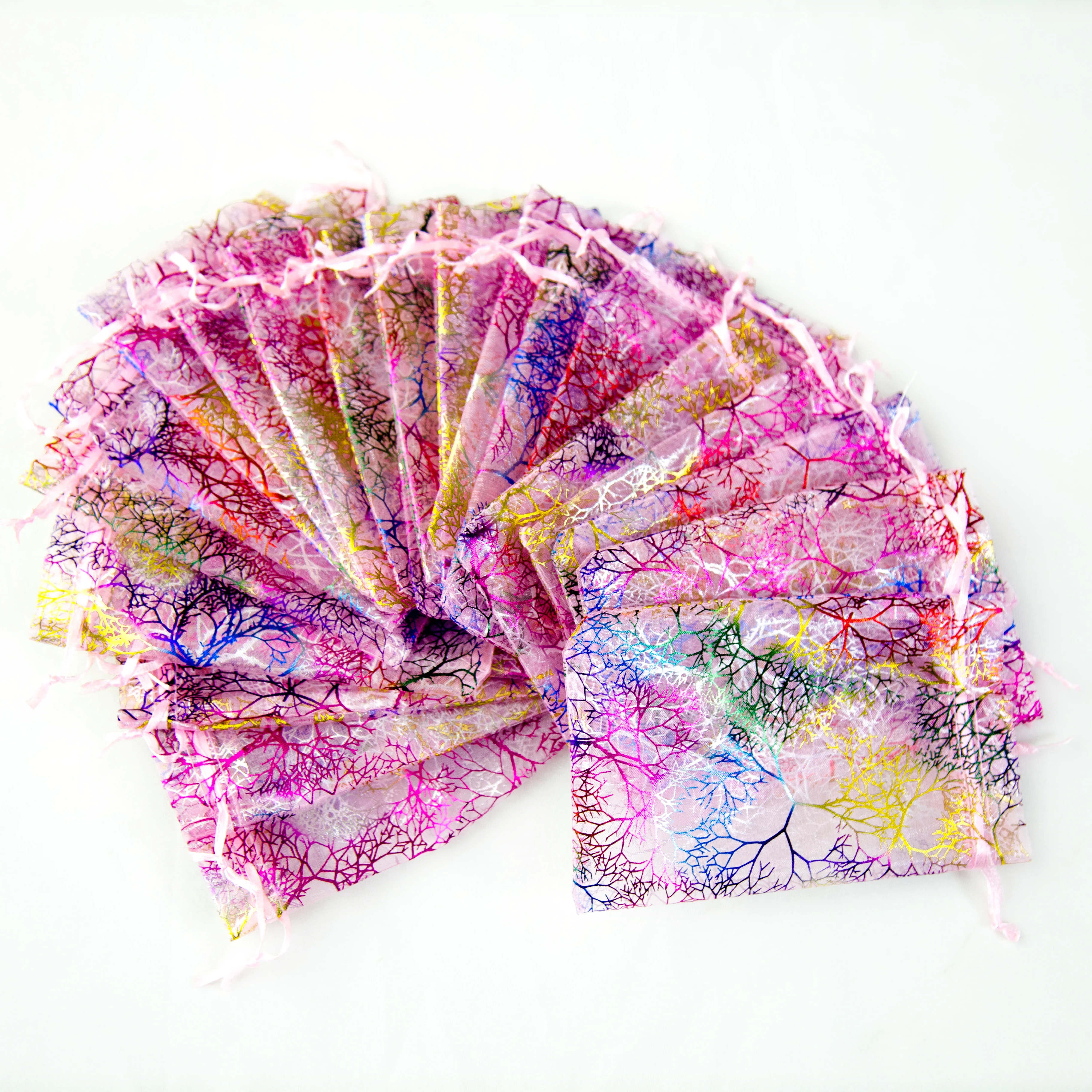 High Quality Durable Using Various Drawstring Candy Gift Bag Jewelry Mesh Bags Sheer Organza Bags