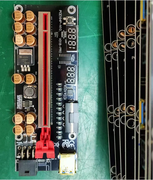 2022 Newest VER018 Pro PCI-E Riser Card 60CM USB 3.0 Cable V018 PCI Express 1X To 16X Extender PCIe card For GPU Graphics Card