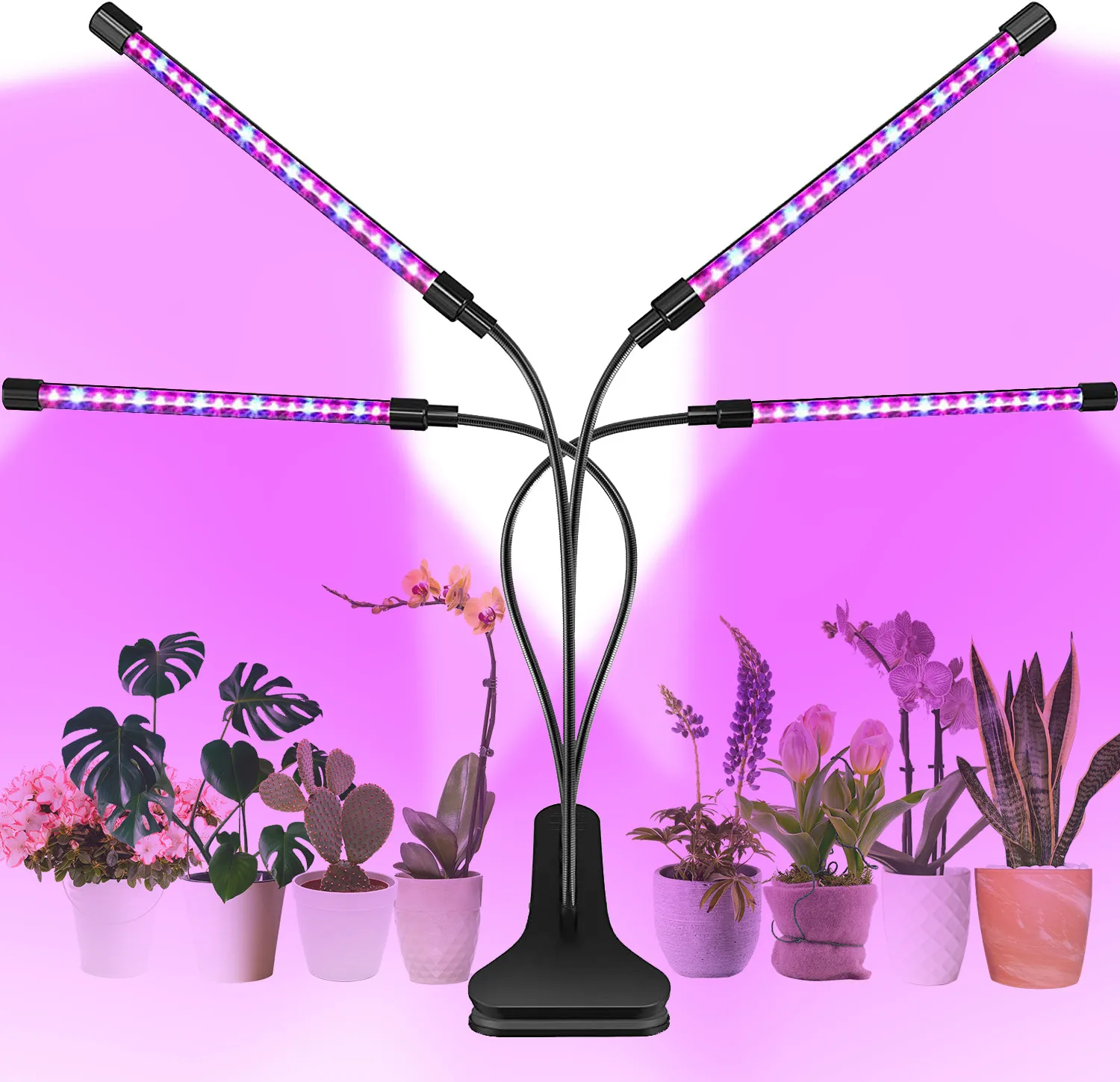 
TikTok Ins Hottest Grow Lights for Seed Starting Indoor Plants LED Gooseneck 3 Modes 9 Dimmable Brightness 3/9/12 H Timer Ideal 