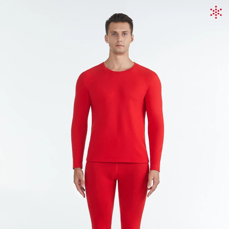 Winter silk wool warm underwear for men plus fleece thick long Johns velvet no trace heating warm suit for women