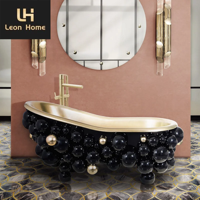 Luxury Hotel Design Golden Bathtubs Freestanding Bath Tub