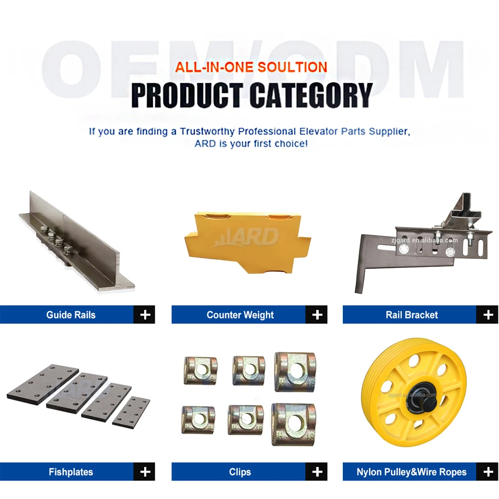 2023 ARD Wholesale Manufacturer Price Guide Rail Clip Lift Spare Parts Forged Elevator Rail Clips Ascensore Garage