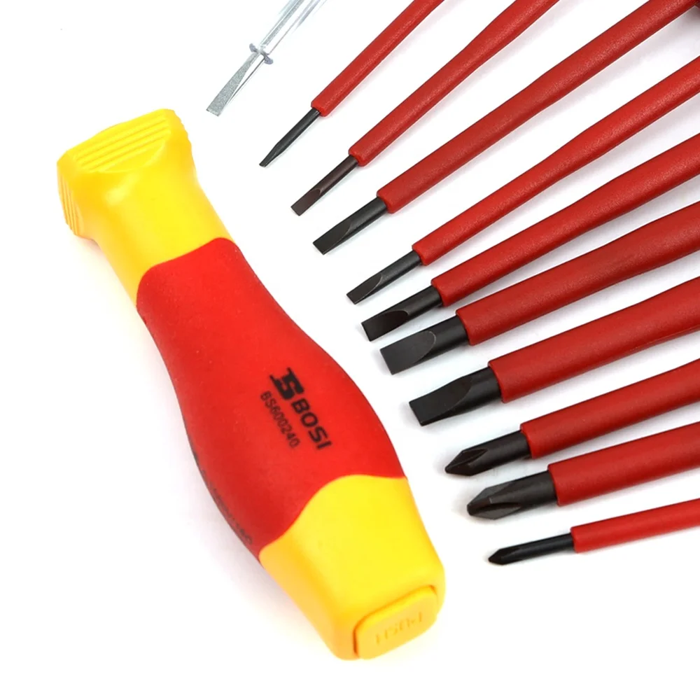 Professional 12PCS VDE Screwdriver Set For Electric Company Use