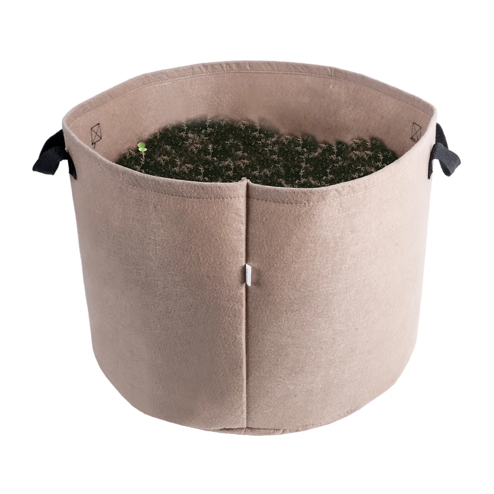 Factory wholesale durable black grow bags for plant with drain holes