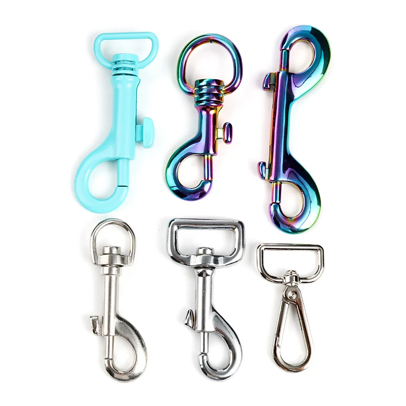 High Quality Rainbow Metal Zinc Alloy Dog Leash Snap Belt Bulk Safety Clasp Hook